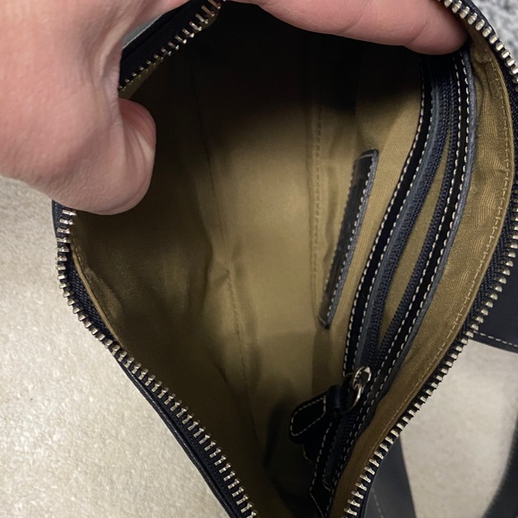 Coach Black Leather Shoulder Bag with Buckle - Picture 10 of 11